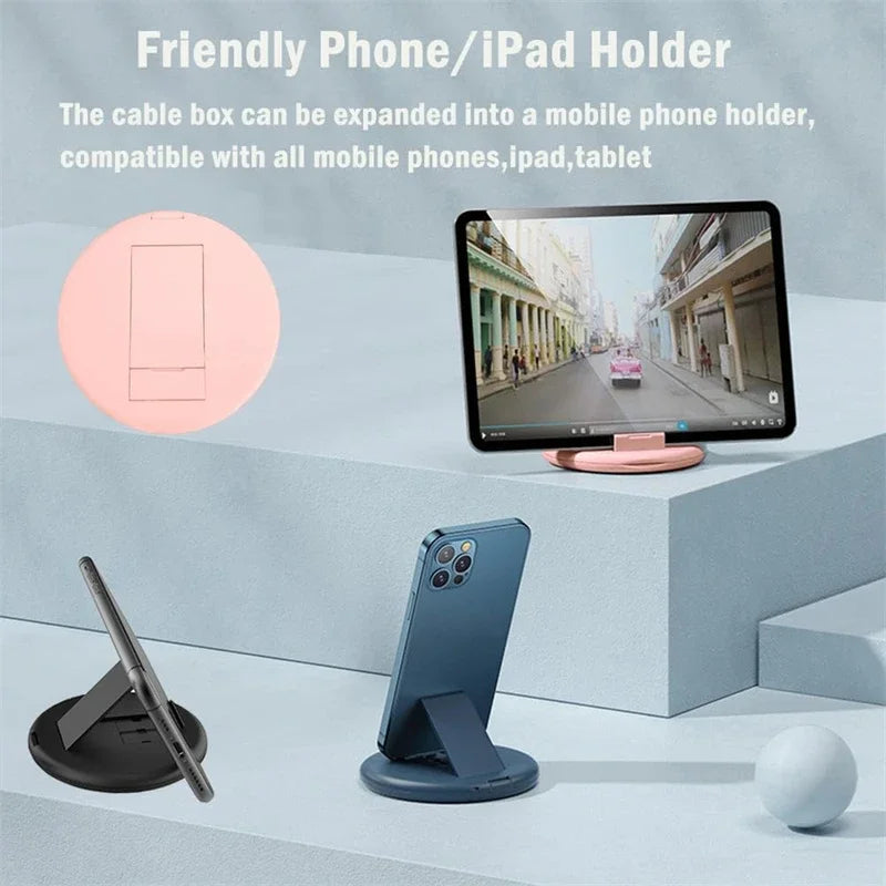 60W Multi-Type Charging Cable Kit – Type-C to USB-C, Micro USB, Lightning for iPhone 14/13/15 Pro, Includes Storage Box