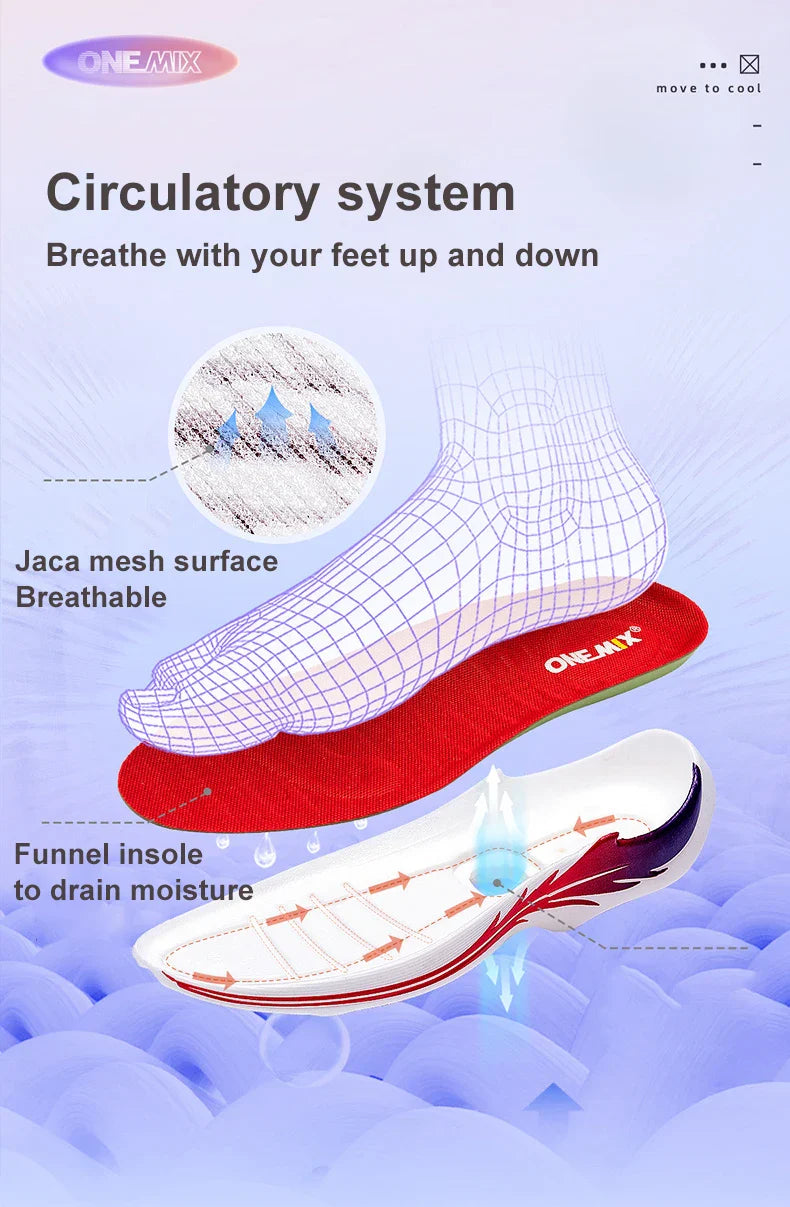 ONEMIX Women's Air Cushion Running Shoes - Lightweight Breathable Mesh Sneakers for Outdoor & Fitness