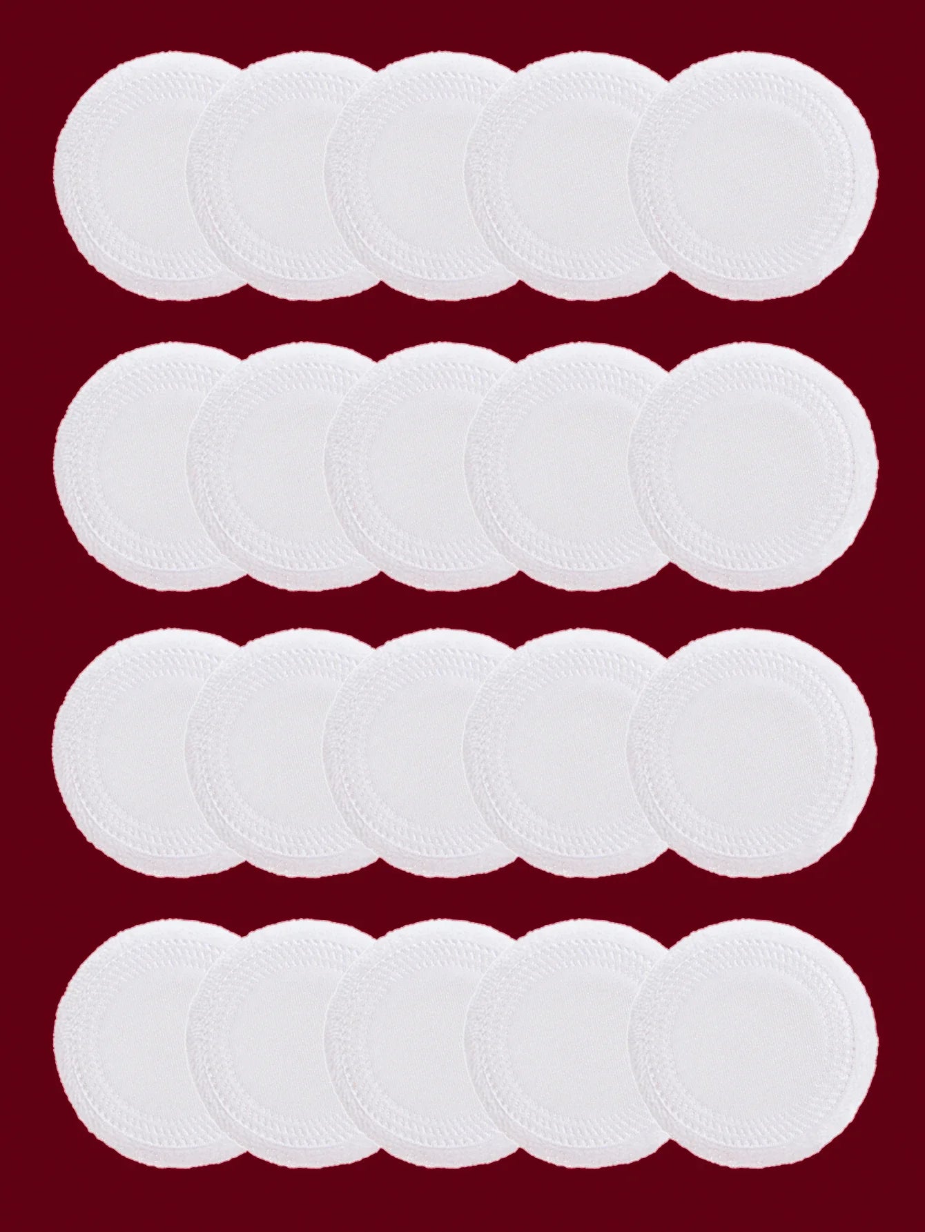 2/5/10/20PCS White Round Powder Puffs – Portable High-Grade Makeup Applicators for Base & Setting