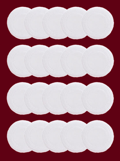 2/5/10/20PCS White Round Powder Puffs – Portable High-Grade Makeup Applicators for Base & Setting
