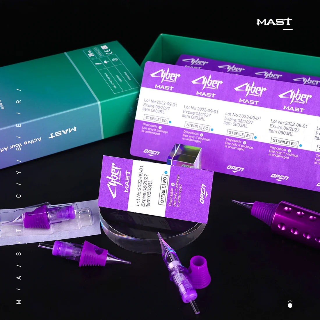 Professional Mast Tattoo Cyber Needles – RL Disposable Sterilized Tattoo & Makeup Cartridges, 20PCS/Box