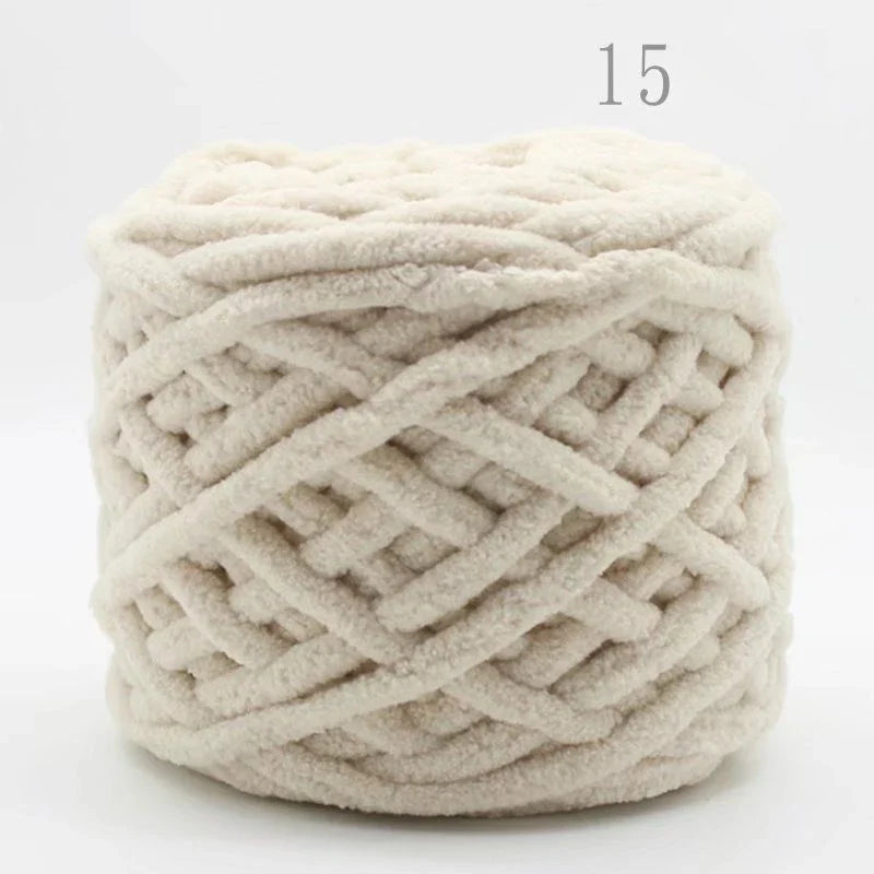 3PCS 300g Soft Chenille Knitting Yarn – Thick Ice Strip Cotton Wool Yarn for DIY Handmade Blankets, Scarves & Craft Projects