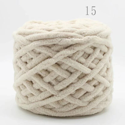 3PCS 300g Soft Chenille Knitting Yarn – Thick Ice Strip Cotton Wool Yarn for DIY Handmade Blankets, Scarves & Craft Projects