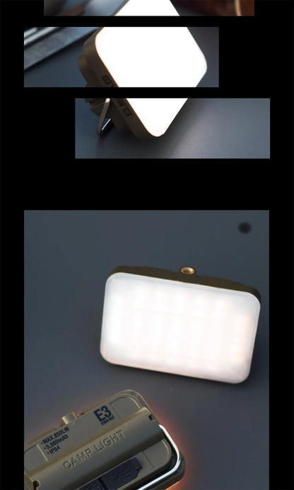 5000mAh LED Camping Tent Light — Rechargeable Waterproof Portable Hanging Night Lamp