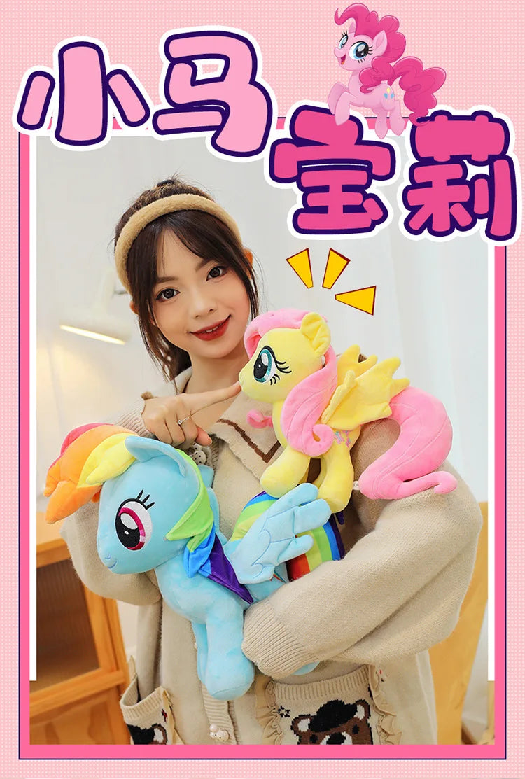 My Little Pony Rainbow Dash & Applejack 28cm Plush Toy – Soft Stuffed Animal Gift