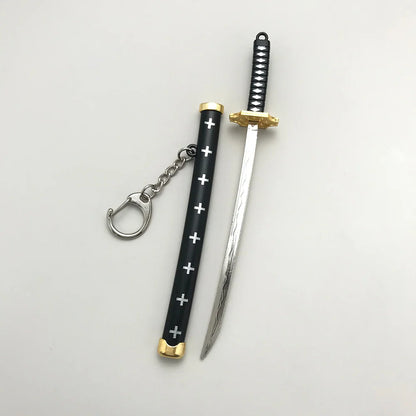 8 Styles Roronoa Zoro Samurai Sword Keychain – Katana Scabbard Keyring for Men & Women, Cosplay Toy Jewelry Gift