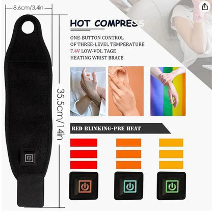 Heating Wrist Protector – Breathable USB Hand Massager Support Band, Wrist Brace Tool for Sports & Health Care