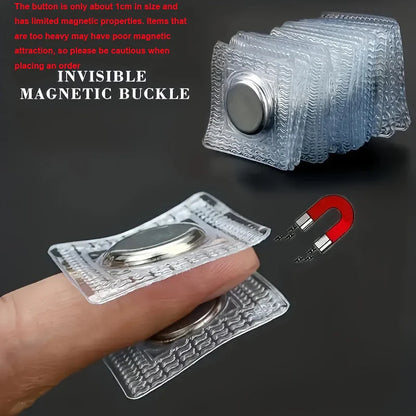 10-Pack Invisible Magnetic Snap Fasteners – 0.99cm Metal Sewing Buttons for Clothing, Bags & DIY Craft Repairs