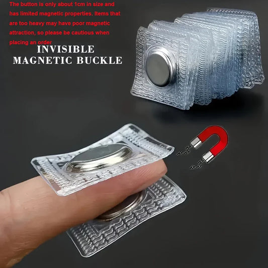 10-Pack Invisible Magnetic Snap Fasteners – 0.99cm Metal Sewing Buttons for Clothing, Bags & DIY Craft Repairs