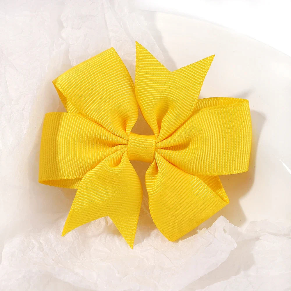 20/40PCS Sweet Candy Color Bow Hair Clip Set – Cute Ribbon Hairpins for Baby Girls & Kids Hair Accessories Gift
