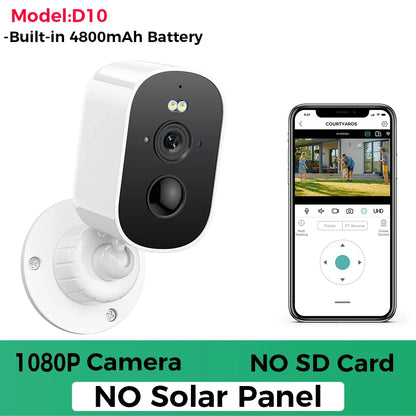 1080P WiFi Solar Security Camera – Wireless Outdoor Bullet Camera with PIR Motion Alarm, Two-Way Audio & Cloud Storage