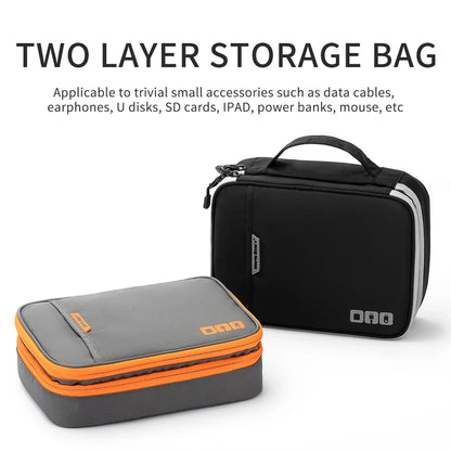 Portable Cable Storage Bag – Digital Electronics Organizer Pouch for USB Cables, Chargers & Travel Accessories