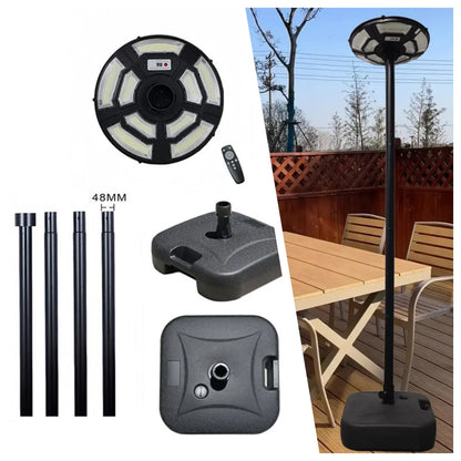 Solar Lamp Post Light - 78-Inch Outdoor Garden Pole Lamp with Removable Head and IP67 Waterproof Design