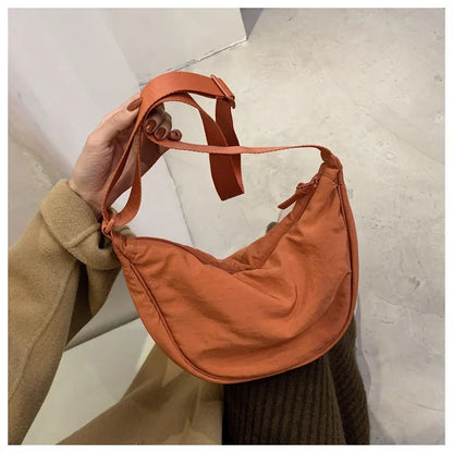 Casual Nylon Hobo Crossbody Bag for Women – Shoulder, Half Moon, Tote Travel Shopper & Purses