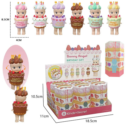 Smiski Hippers Sonny Angel Party Cake Series – Decorative Mini Animal Figures Doll, Blind Box Toy, Fans Gift Collection