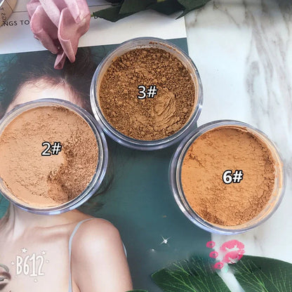 Matte Loose Setting Powder – Oil-Control Mineral Face Concealer, Long-Lasting Bronzer & Contour for Dark Skin