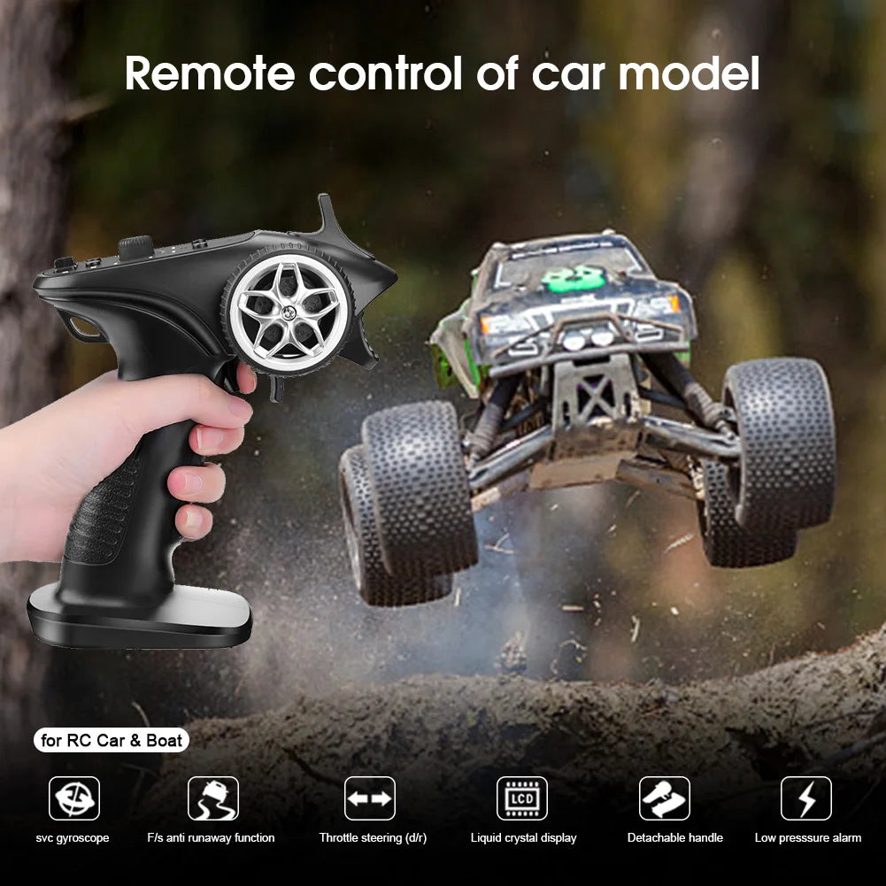 TX4 2.4GHz 4CH Radio Transmitter Controller with Receiver for RC Car and Boat Remote Control System