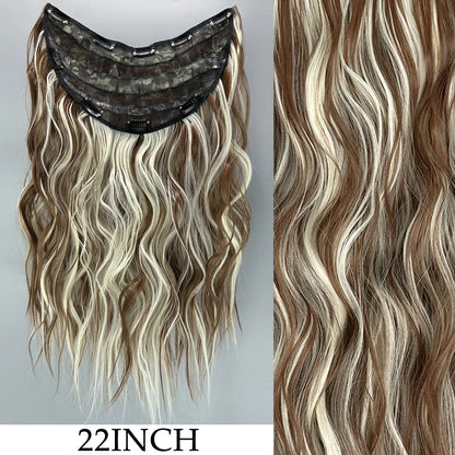 Women’s 7Pcs Hair Extensions with 16 Clips – Natural Black Straight Ombre Hairpiece