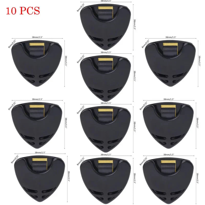 1/5/10pcs Guitar Pick Holder – Self-Adhesive Triangle Plectrum Case, Quick Storage Organizer