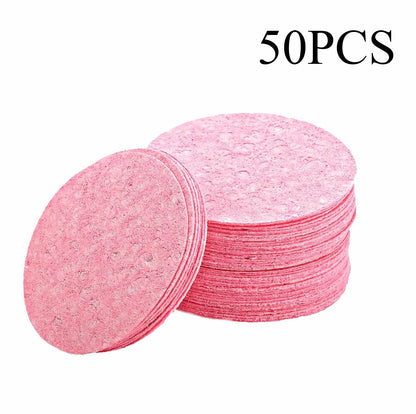 50–1000PCS Natural Wood Pulp Compressed Face Wash Sponges – Foaming Facial Cleansing Puffs for Skincare & Makeup Removal