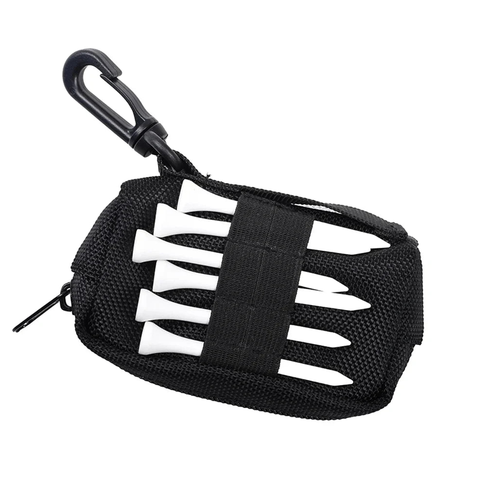 Waterproof Golf Ball Bag with Clip – Golf Tee Holder Pouch, Lightweight Fanny Pack Golf Ball Case, Golf Accessories
