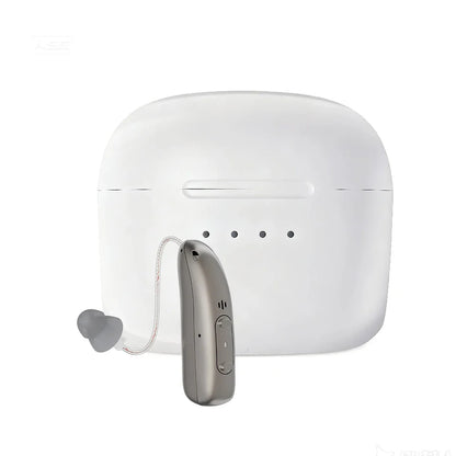 Mirasing Bluetooth Hearing Aid - Rechargeable RIC BTE with Noise Reduction & Charging Case
