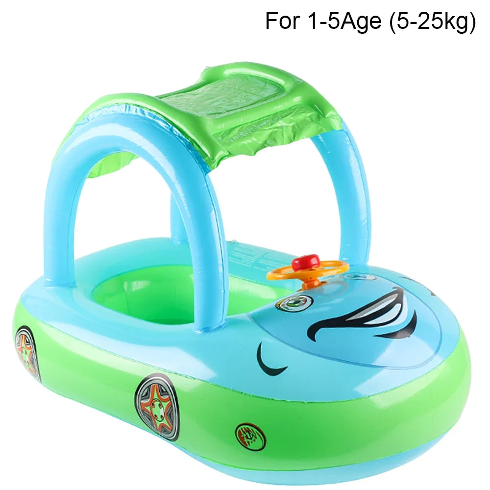 Car Shape Pool Float - Fun Swimming Ring Beach Toy for Kids & Adults