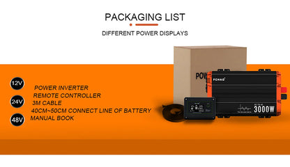 High Power Pure Sine Wave Inverter — 7000W DC to AC 220V/230V Converter for Home, RV & Off-Grid
