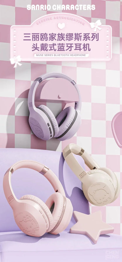 Hello Kitty & Kuromi S05 Wireless Bluetooth Headset — Kawaii Cartoon Character Headphones for Students, New Style