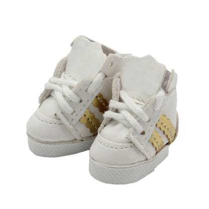 Labubu Doll Sneakers (4x1.8cm) - Shoes for 17cm Macaron Plush, 15cm EXO Cotton, & 1/6 BJD Dolls Accessories