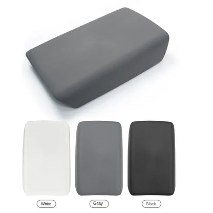 Tesla Model 3/Y 2023-2024 Armrest Protector Box Cover – Soft White TPE Center Console Pad for Model 3 Highland