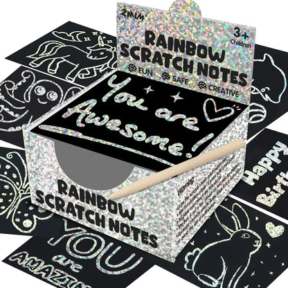 Dazzling Scratch Painting Kit – Parent-Child Interactive Handmade Art & Note Cards