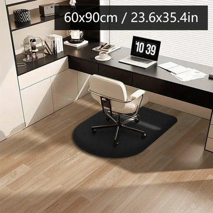Solid Color Flannel Chair Mat – Thickened Soft Floor Carpet for Computer Desk, Swivel Chair, Study & Dressing Table Use