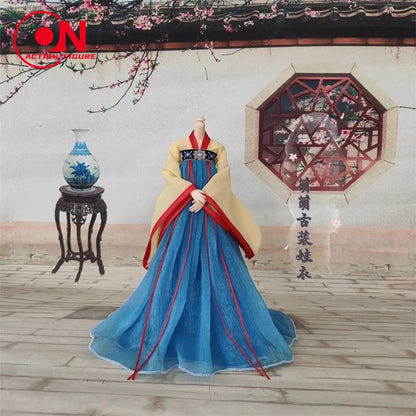 1/6 Female Doll Hanfu Outfit – Ancient Traditional Dress for 12-Inch Action Figures, Cosplay Model Toy