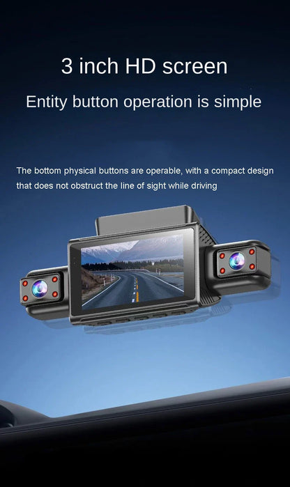4 Channel Hidden Tachograph 4K Ultra HD Mini Dash Cam – Four Cameras with Rear View DVR, 24H Parking Monitor, BlackBox Video Recorder
