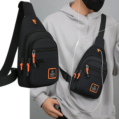 Men’s Outdoor Hiking & Cycling Shoulder Bag – Waterproof Sports Crossbody Chest Bag for Travel
