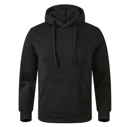 Unisex Warm Sweatshirt — Casual Solid Color Streetwear Pullover with Pocket, Sport & Fitness Hoodie in Multiple Colors