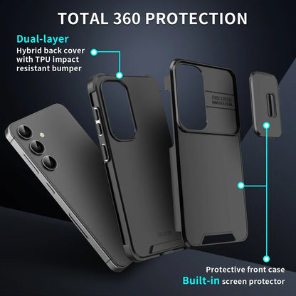 Samsung Galaxy S Series Slide Camera Armor Case – Compatible with S21/S22/S23/S24/S25 Ultra & FE Models