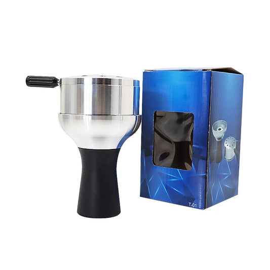 Arab Shisha Hookah Metal Bowl Set: Charcoal Holder with Heat Management Cover - Smoking Accessories for Chicha