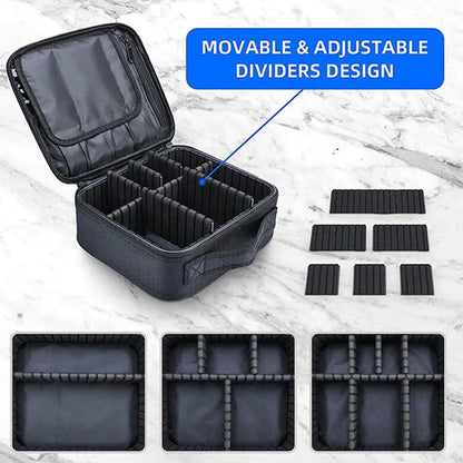 New Waterproof Makeup Bag for Women – Travel Cosmetic Case with Beauty Brush Storage & Embroidery Tool Organizer