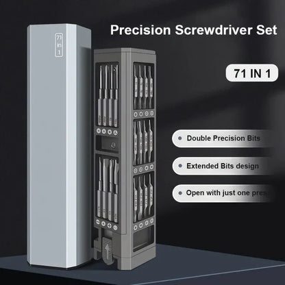 71-in-1 Precision Screwdriver Set – Double Magnetic Torx & Hex Bits, Mini Multifunctional Repair Tool Kit        4o