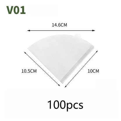 50/100pcs Disposable Cone Coffee Filter Paper – Easy Pour Over Drip Filters for Coffee Machines & Tea Brewing