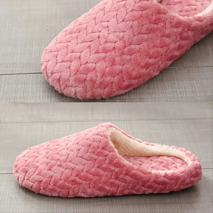 Unisex Fluffy Indoor Slippers — Soft Lightweight Anti-Slip Slides for Autumn & Winter Comfort