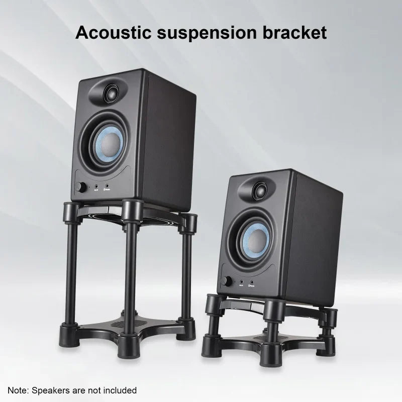 Desktop Speaker Stands – Removable Shock Absorber Monitor Audio Brackets for 5/6/8-Inch Speakers