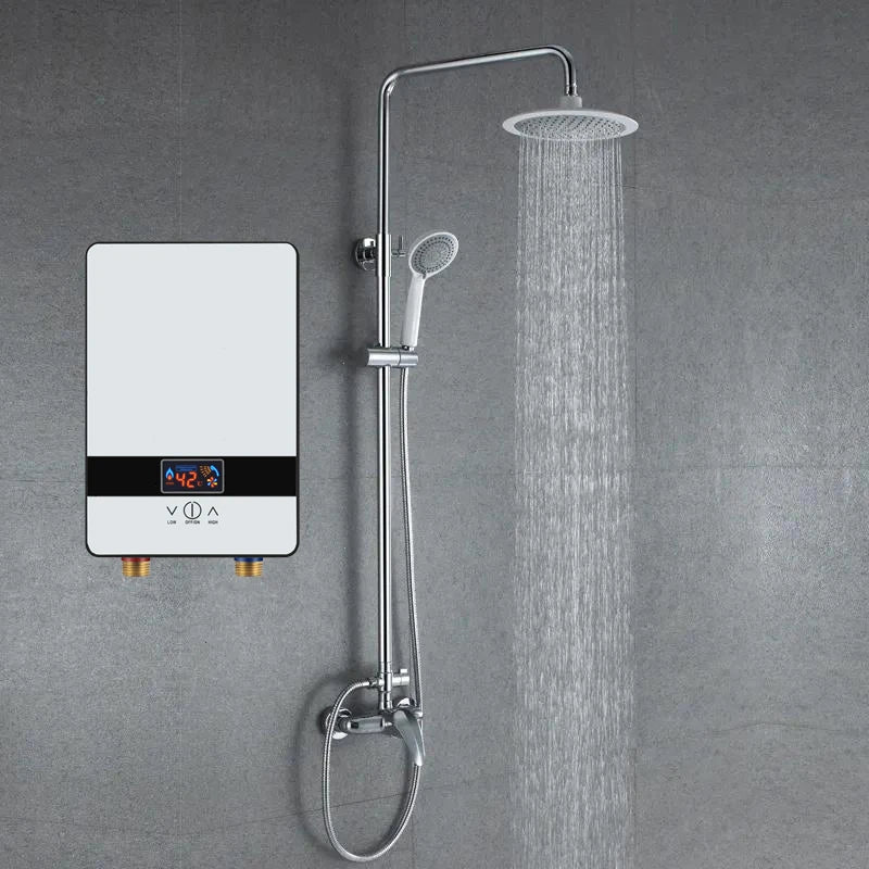 Instant Electric Water Heater 6500W — 220V Thermostat Flow Heater for Bathroom & Kitchen Hot Shower