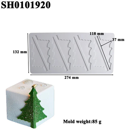 Christmas Silicone Cake Molds — Tree, Snowflake & Hat Shapes for Mousse, Chocolate & Holiday Baking