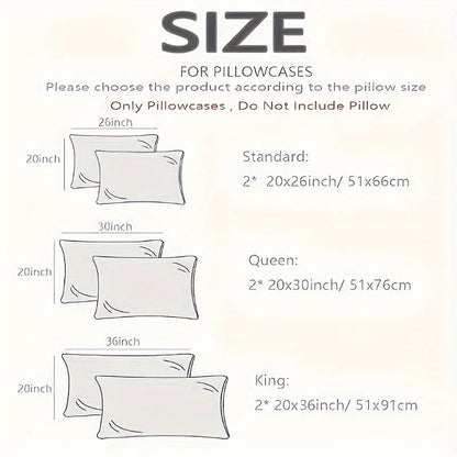 Black Silk-Like Satin Pillowcase – Standard Size Smooth Cooling Pillowcase for Hair & Skin