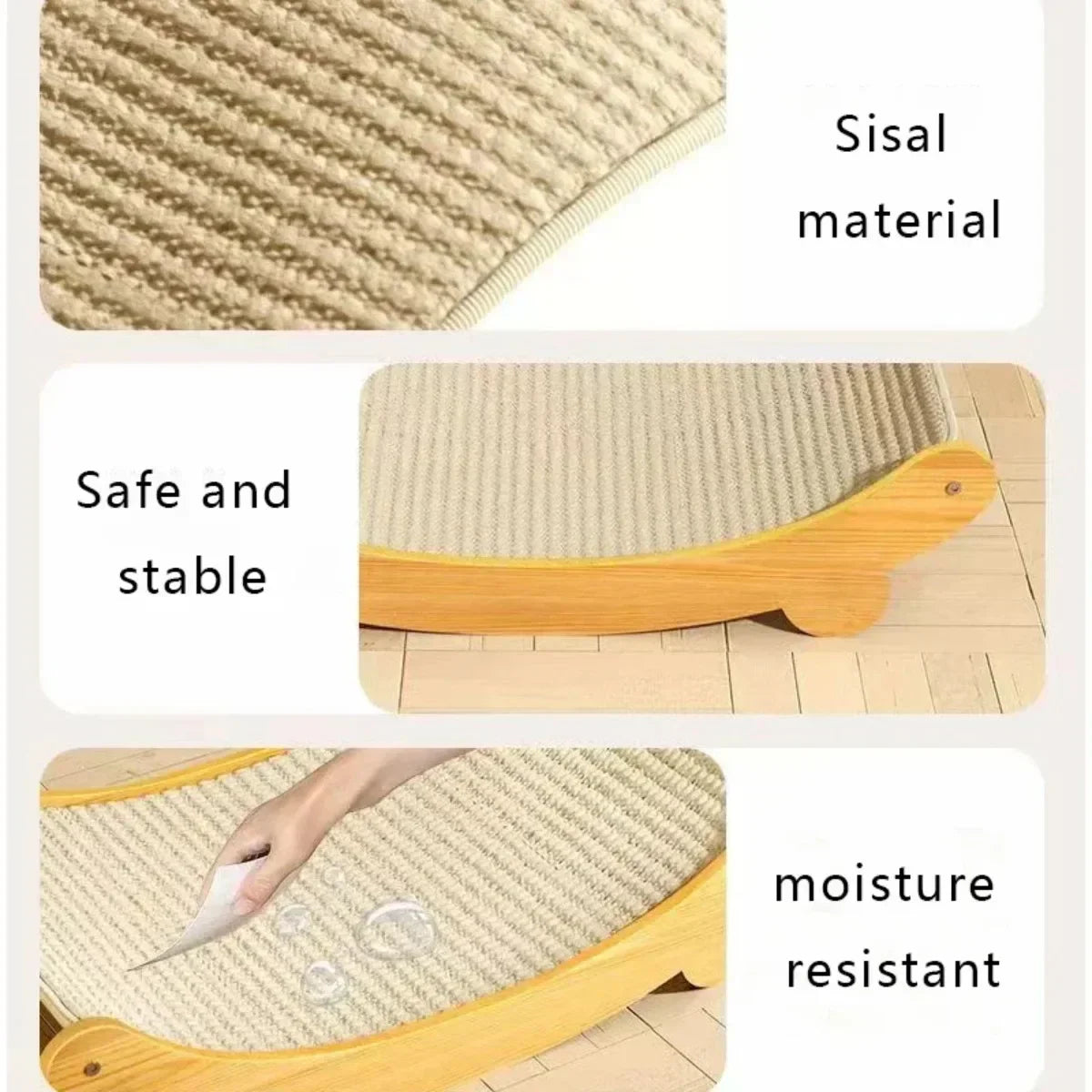 Wooden Cat Scratching Board – Wear-Resistant Scratch Post and Recliner Toy | Durable Cat Scratcher