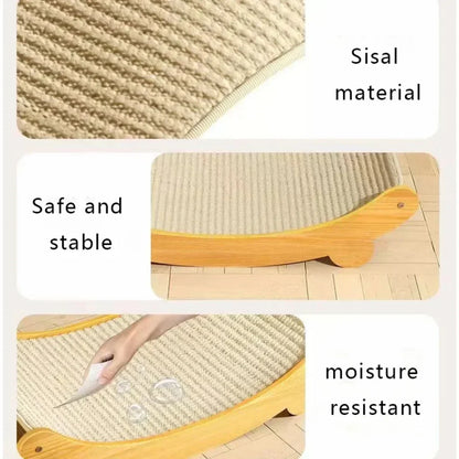 Wooden Cat Scratching Board – Wear-Resistant Scratch Post and Recliner Toy | Durable Cat Scratcher