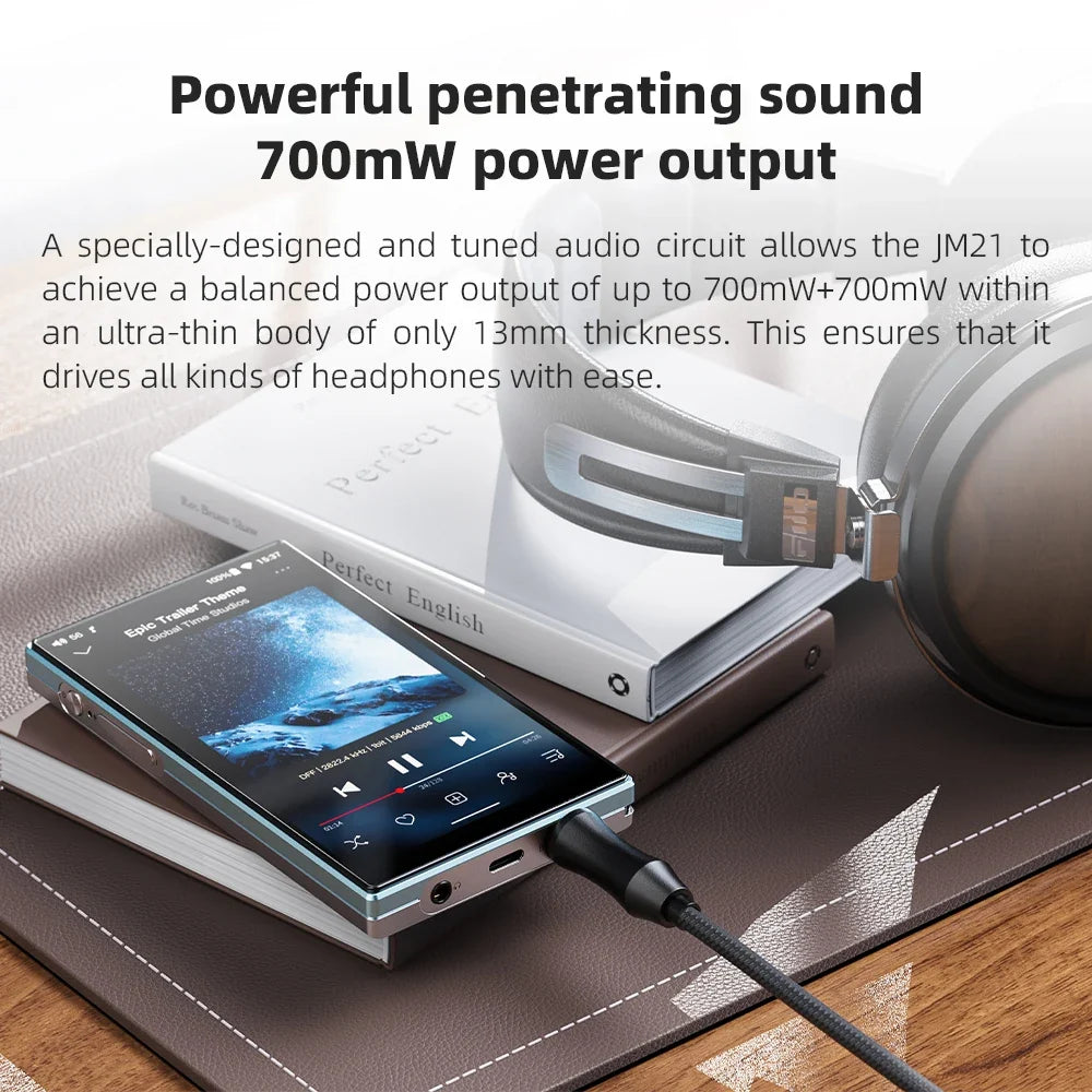 FiiO JM21 Hi-Res Music Player - Android 13 MP3 Player with Snapdragon 680, 3GB+32GB, WiFi & Bluetooth